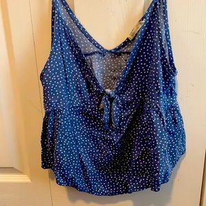 Blue dotted tank top